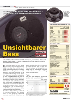 Preview: Audio System Subframe R10 Flat EVO2 25cm Subwoofer für Reserveradmulde 400 Watt Radion R-10 Flach